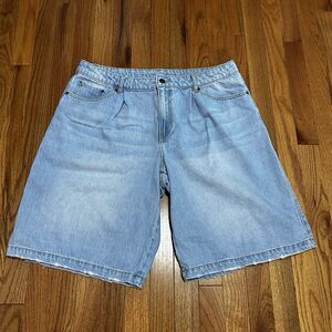 Future Collective Gabriella Karefa-Johnson Denim Bermuda Shorts Sz 14 Lt Wash